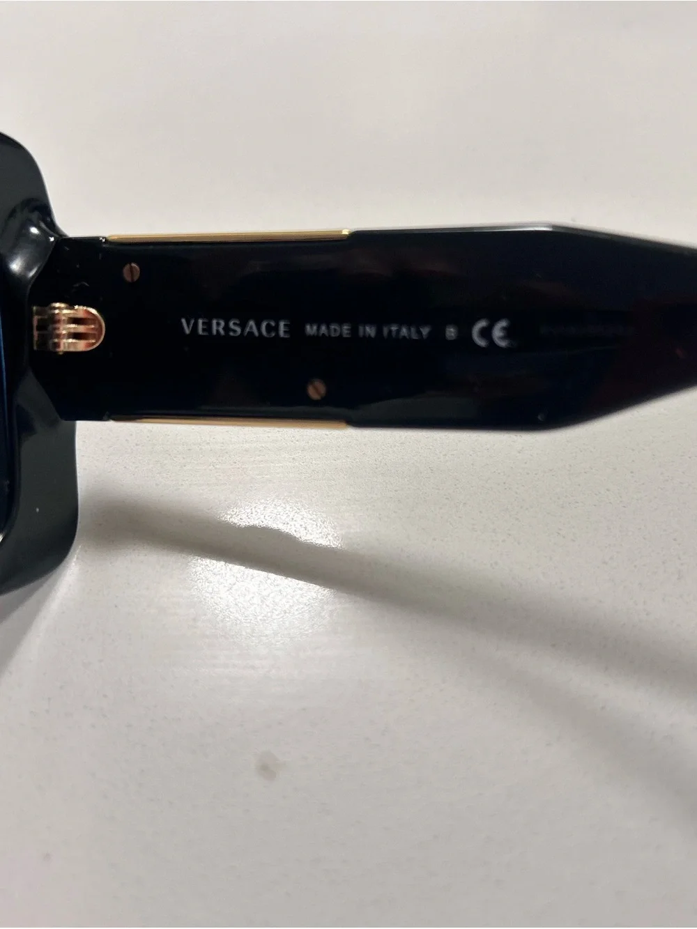 Versace Black Oversized Square Havana Women's Sunglasses